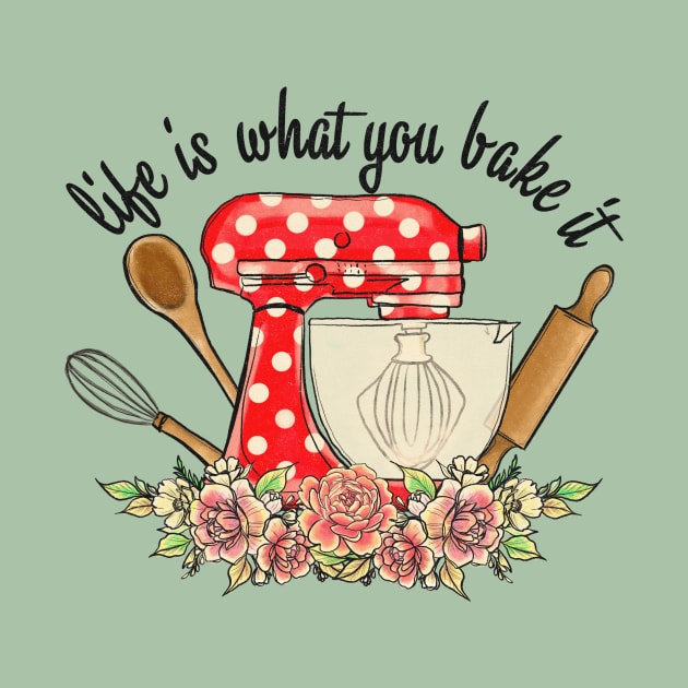 life is what you bake it vintage kitchen art by Ballari