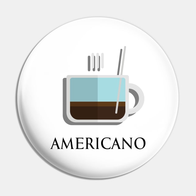 Hot americano coffee front view in flat design style Pin by FOGSJ