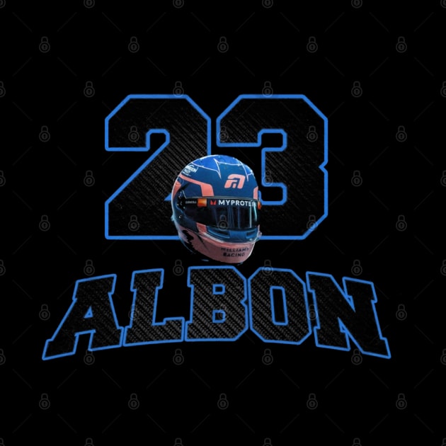 Alex Albon 23 Helmet by lavonneroberson