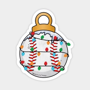 Baseball Christmas Lights Magnet