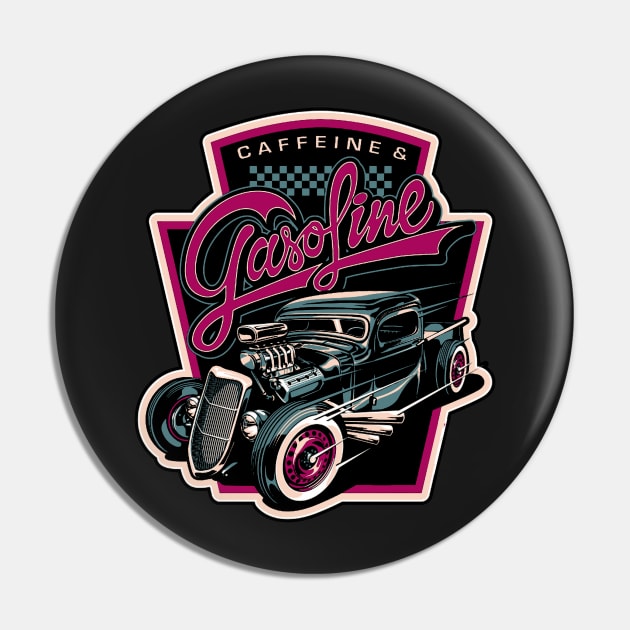 Vintage car caffeine and gasoline Pin by masterpiecesai