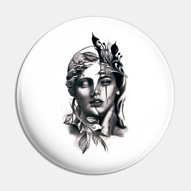 Green greek Woman Pin by hitext