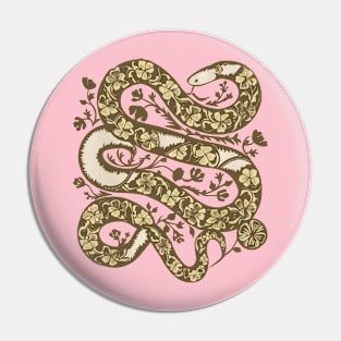 Floral Snake Pin