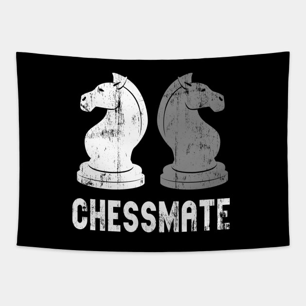 Chessmate Funny Chess Player Game Partner Friends Tapestry by Foxxy Merch