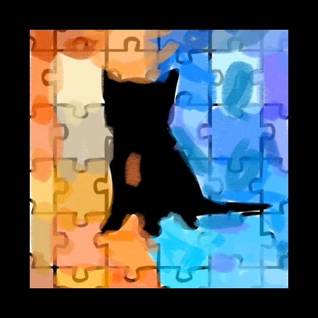 PUZZLE CAT COLORS by CATUNIVERSE