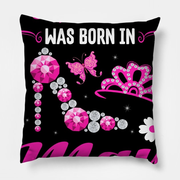 A Queen Was Born In May Happy Birthday To Me Pillow by CoolTees