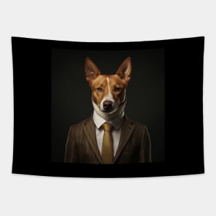 Basenji Dog in Suit Tapestry