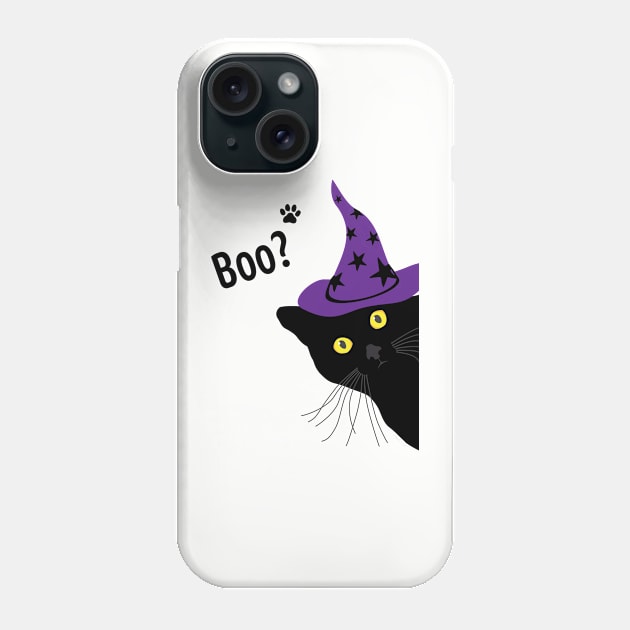 Witchy Black Cat Phone Case by KneppDesigns