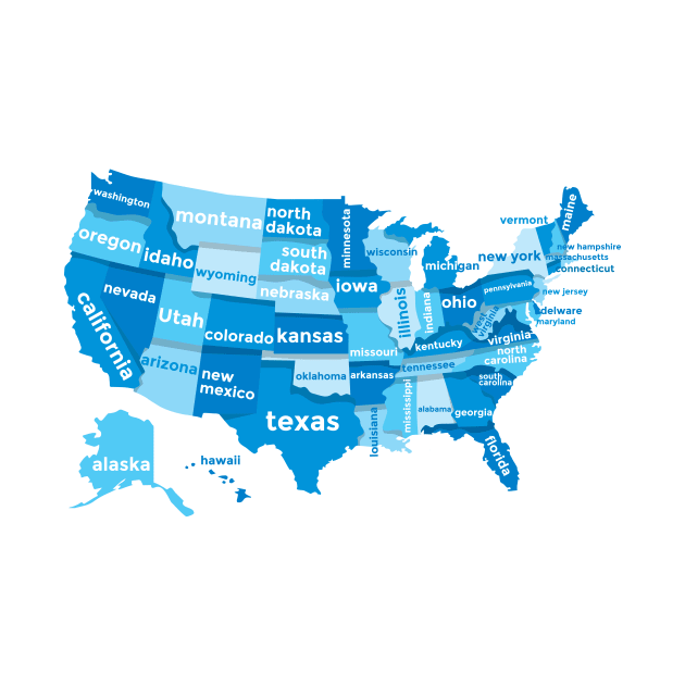 Blue USA Map for You ! by contr4