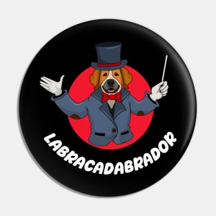 Labracadabrador Funny Labrador Retriever Magician Dog for Dog Lovers Pin