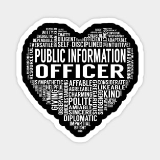 Public Information Officer Heart Magnet