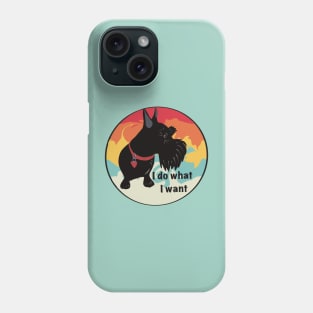 Stubborn Scottie that does what he wants Phone Case