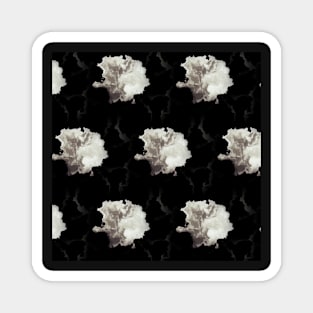 Black Floral Vintage Wallpaper Magnet