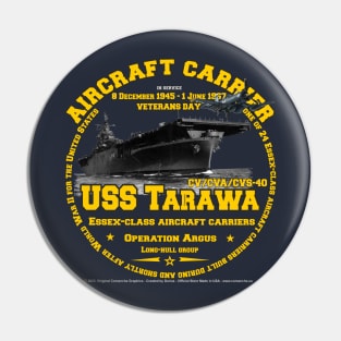 USS Tarawa CVA-40 aircraft carrier veterans Pin