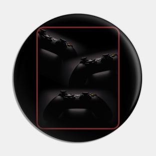 Spotlighted game controller in the shadows Pin