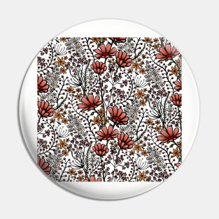 Floral Design, Autumn Colour Scheme Digital illustration Pin