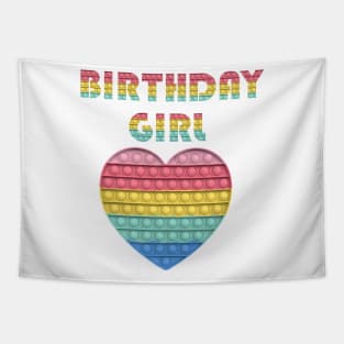 Birthday Girl Pop It desing Kids Birthday Pop It Heat Tapestry