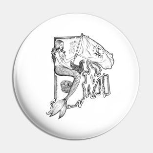 Rhode Island Mermaid Pin