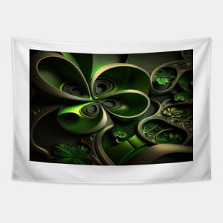 St Patricks Day Artwork - Green abstract artwork Tapestry