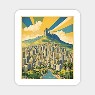 Belo Horizonte Brazil Vintage Tourism Travel Poster Magnet