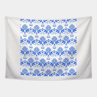 Blue Floral Neck Gator Pretty Floral Blue Tapestry