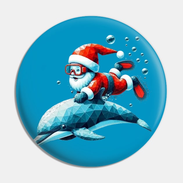 Baby Santa with Dolphin ii Pin by fadinstitute