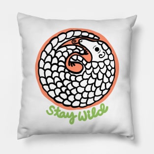 Stay Wild - Pangolin Pillow