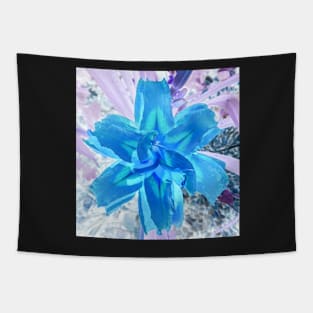 Orange Lily Filtered Square Photographic Image Tapestry