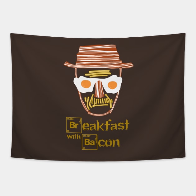 Breaking Bad Breakfast With Bacon Heisenberg Walter White Tapestry by Bukeater