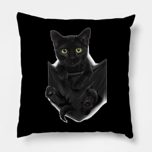 Black Cat Stern In Pocket  S Cats   Gifts Pillow