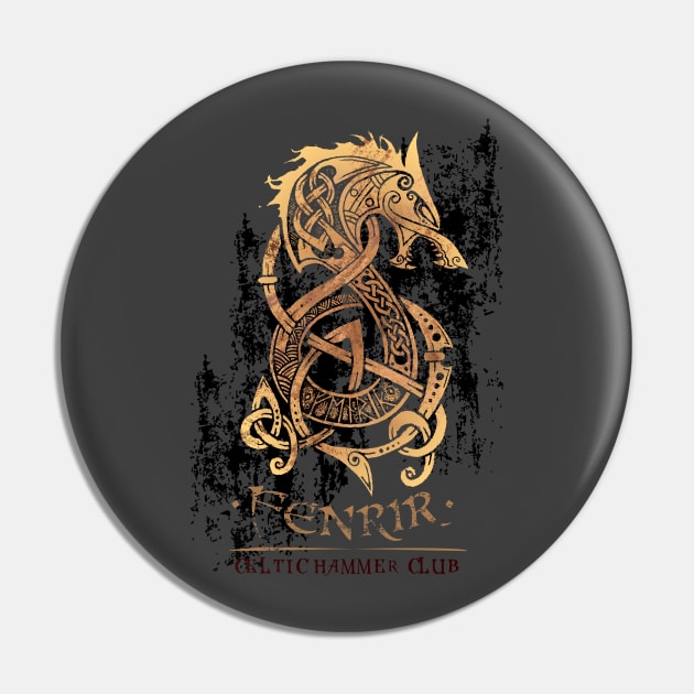 Fenrir: The Monster Wolf of Norse Mythology Pin by celtichammerclub