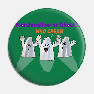 Happy Halloween Marshmallow Or Ghosts Pin