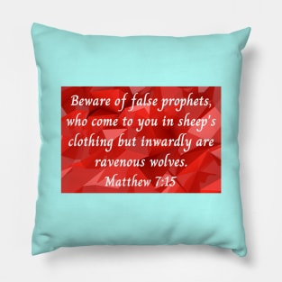 Bible Verse Matthew 7:15 Pillow