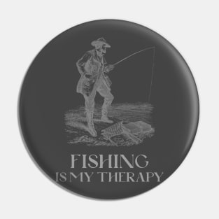 Fishing is my therapy 6 Pin