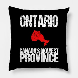 Ontario Canada's Okayest Province ON Pillow