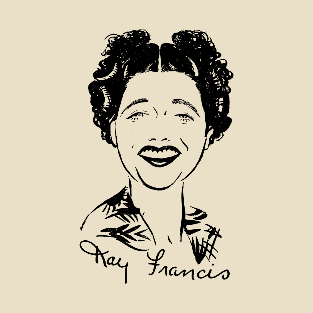 Kay Francis Caricature with signature from 1939 by vokoban