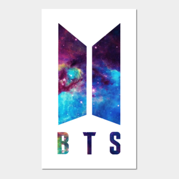 BTS galaxy logo - Bts Logo - Wall Art | TeePublic