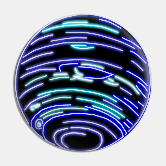 Electric Solar System Neon Neptune Pin by gkillerb