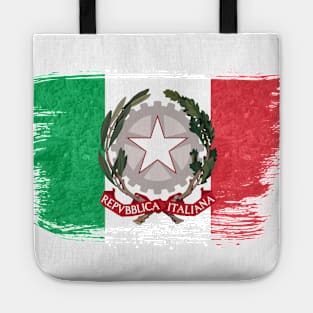 Italy flag - grunge brick stone Tote