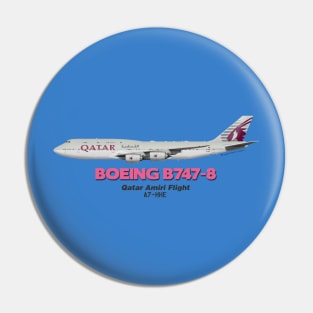 Boeing B747-8 - Qatar Amiri Flight Pin