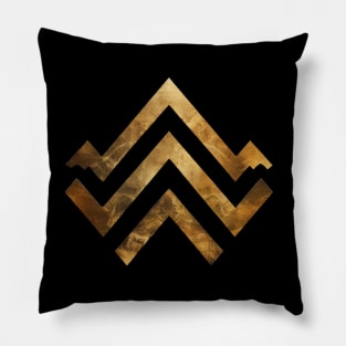 golden mountain top Pillow