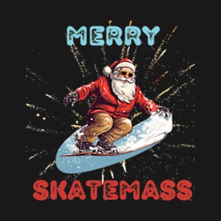 Cool Santa Skating Santa Claus - Skateboard For Xmas - shirt T-Shirt