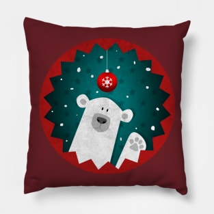 A Polar Bear Christmas Pillow