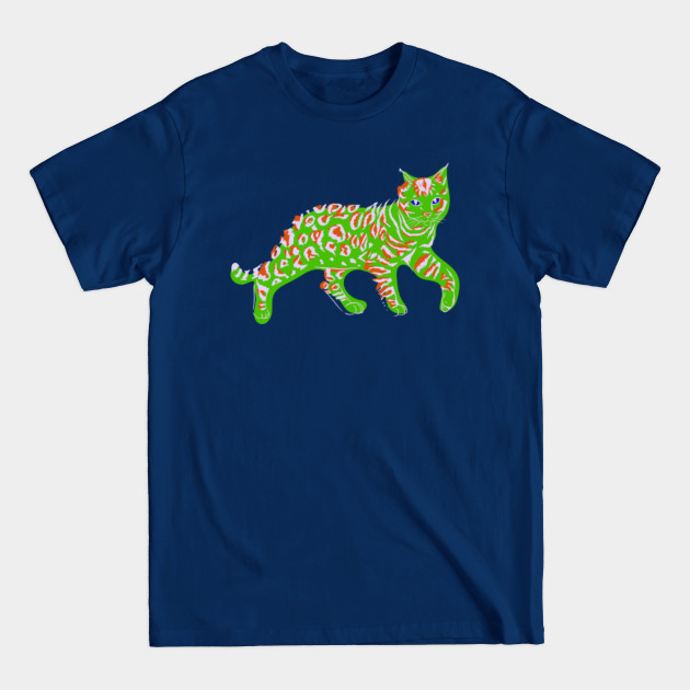 Disover Bengal Cat Animal Lover Design In Green And Brown - Bengal Cat Lover - T-Shirt