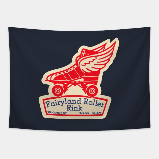 Fairyland Roller Rink 50s Tapestry by TopCityMotherland
