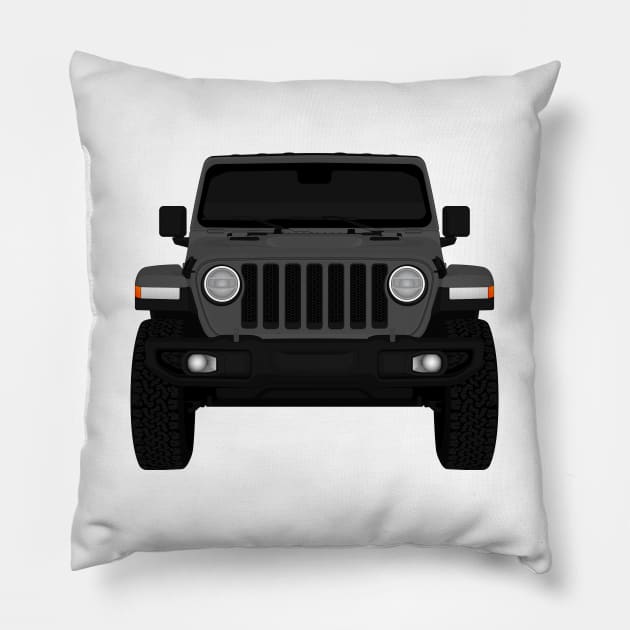 WRANGLER DARK-GREY Pillow by VENZ0LIC