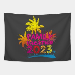 Family Vacation 2023 Beach Summer Matching for Men Women Kid Tapestry