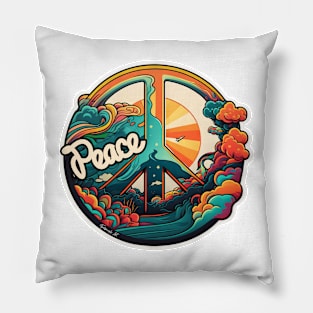 PEACE Sticker #4 NEW Pillow