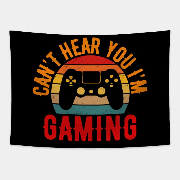 Cant Hear You Im Gaming Tapestry by Illustradise