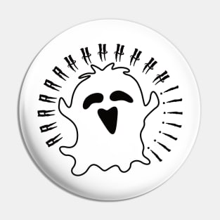 AAAAHHHH!!!!! Cute Halloween Screaming Ghost. Pin